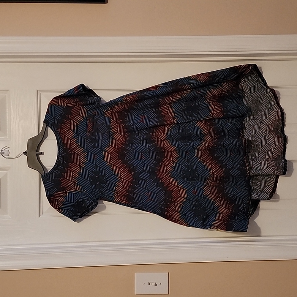 Lularoe Blue Mosaic Design dress - Size XXS